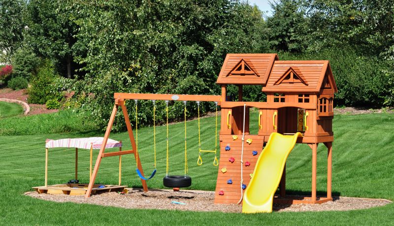Wooden Playset Installation in Overland Park, KS